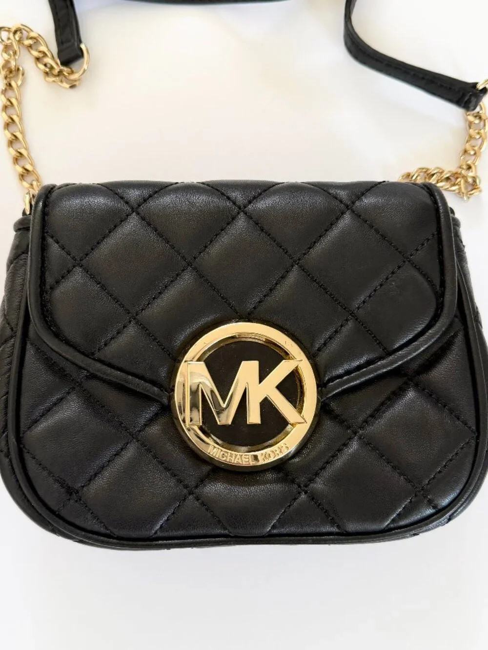 Michael Kors Quilted Black Leather Crossbody